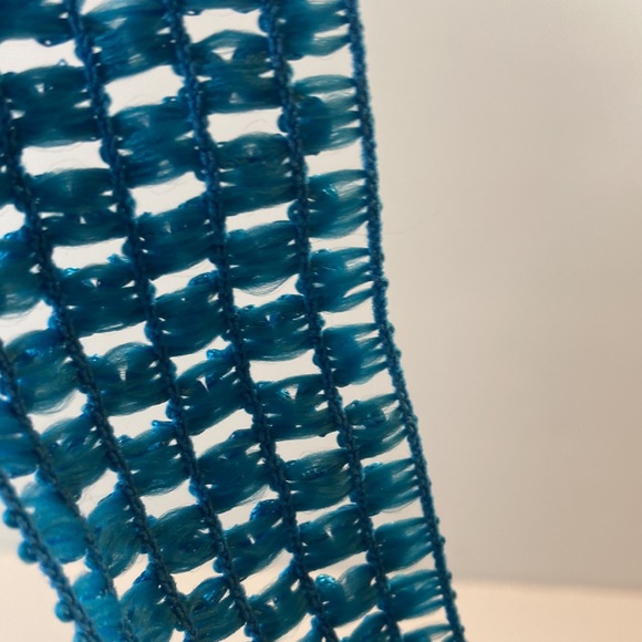 Bright Blue Elastic Crochet Trim 1 3/4" 5 Yards Sewing Ribbon Crafts - Picture 7 of 13